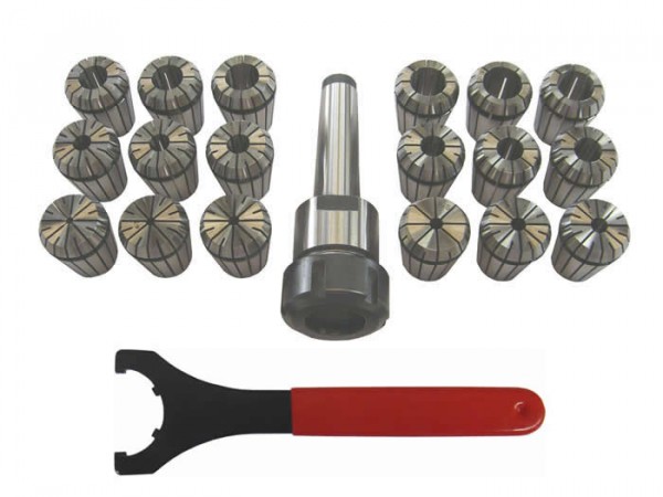 ER32-Spannzangen-Set 2 - 20 mm MK2 / M10 im Alu-Koffer