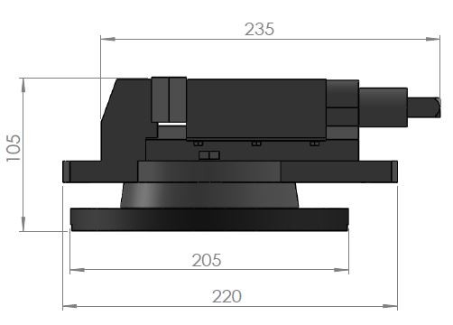 Maschinen-Schraubstock 75 mm Backenbreite 360° drehbar